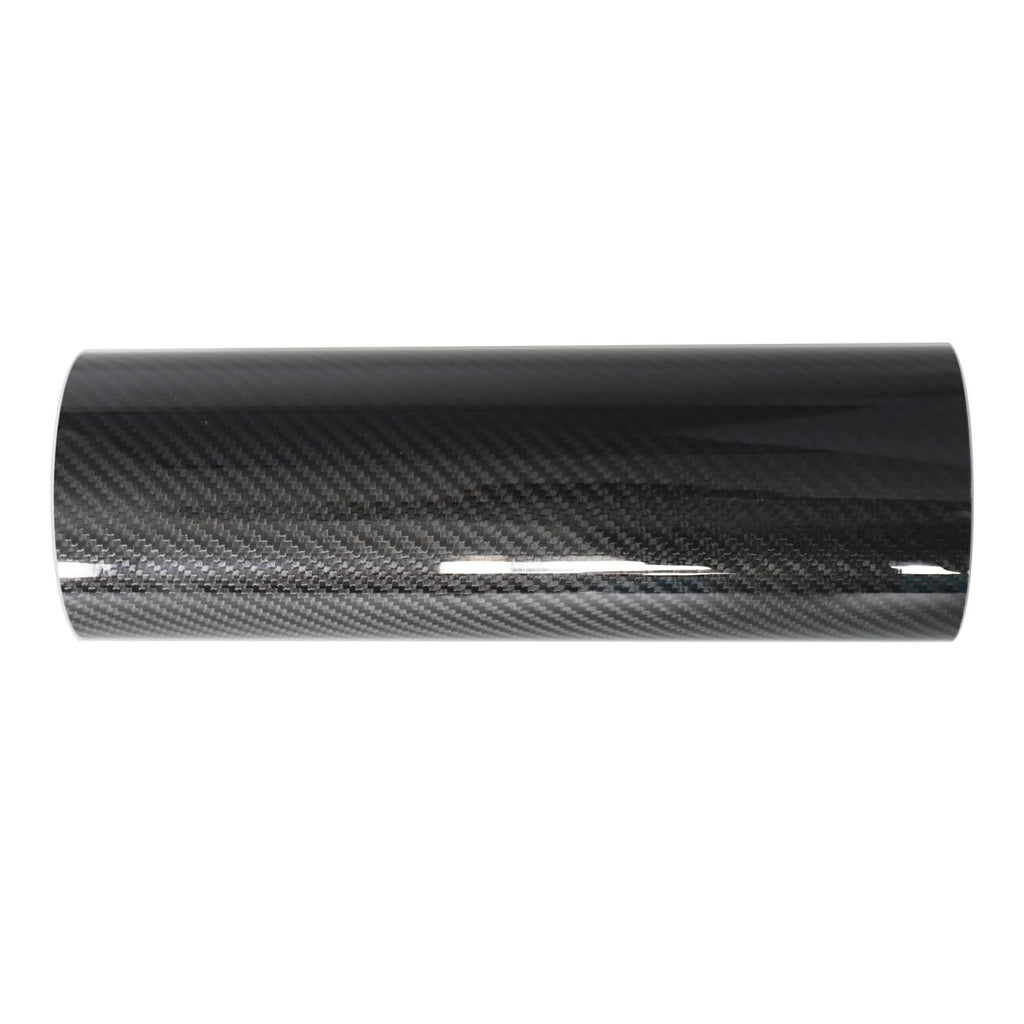 KRD PERFORMANCE 102mm (4") OD Straight Carbon Fiber Tube, 4 Inch Outer diameter, Length 300mm (11.8"), 1.5mm Thickness, 3K Twill Real Carbon Fiber Pipe