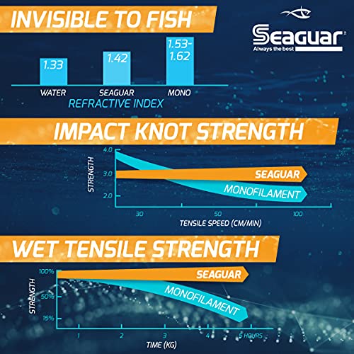 Seaguar InvizX Fluorocarbon Fishing Line 17lbs 600yds - Clear, Multi-Species