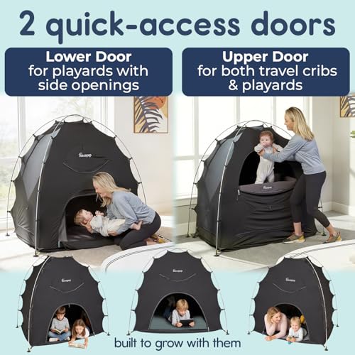 Hiccapop Shadow Blackout Tent for Pack and Play, Blocks 99% of Light