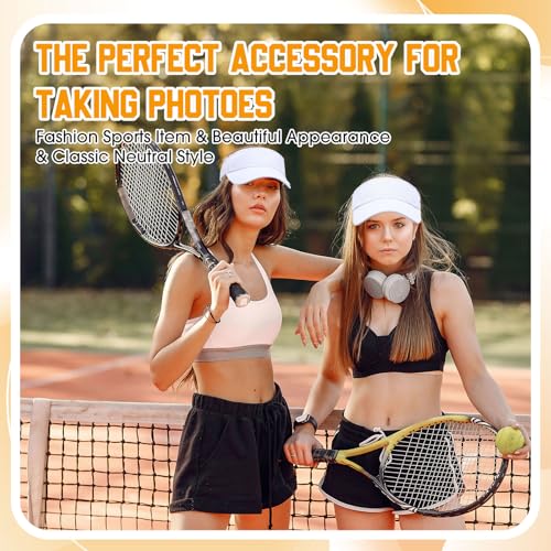 Sun Visor Hats Pack of 36 Adjustable UV Protection Sports Visors - White