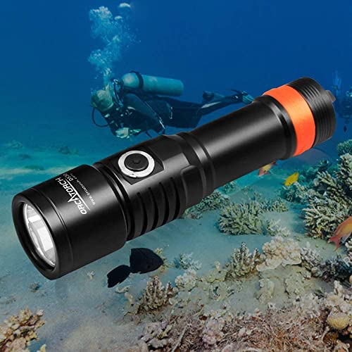SCUBA Dive Light 1500 Lumens Cold White LED with 7° Narrow Beam, Waterproof 150m