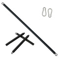 ENLAYER 41Inch Resistance Band Bar for Full Body Workout, Portable Detachable Pilates, with 2 Carabineer Clips, Black