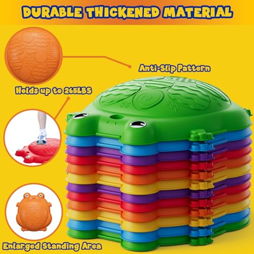 12PCS Kids Non-Slip Balance Stepping Stones Set - Indoor Outdoor Play
