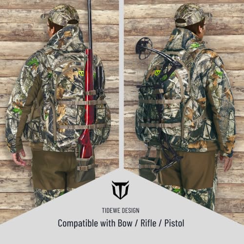 TIDEWE 40L Camo Hunting Backpack for Men - Deer Hunting Gear, Lightweight & Durable