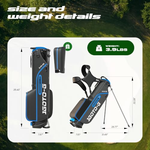 Right Hand Men's Blue Golf Clubs Set - Complete 11-Piece Golf Club Set with Stand Bag