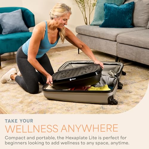 Lifepro HexaPlate Vibration Exercise Machine Black Small - Whole Body & Upper Body Workout