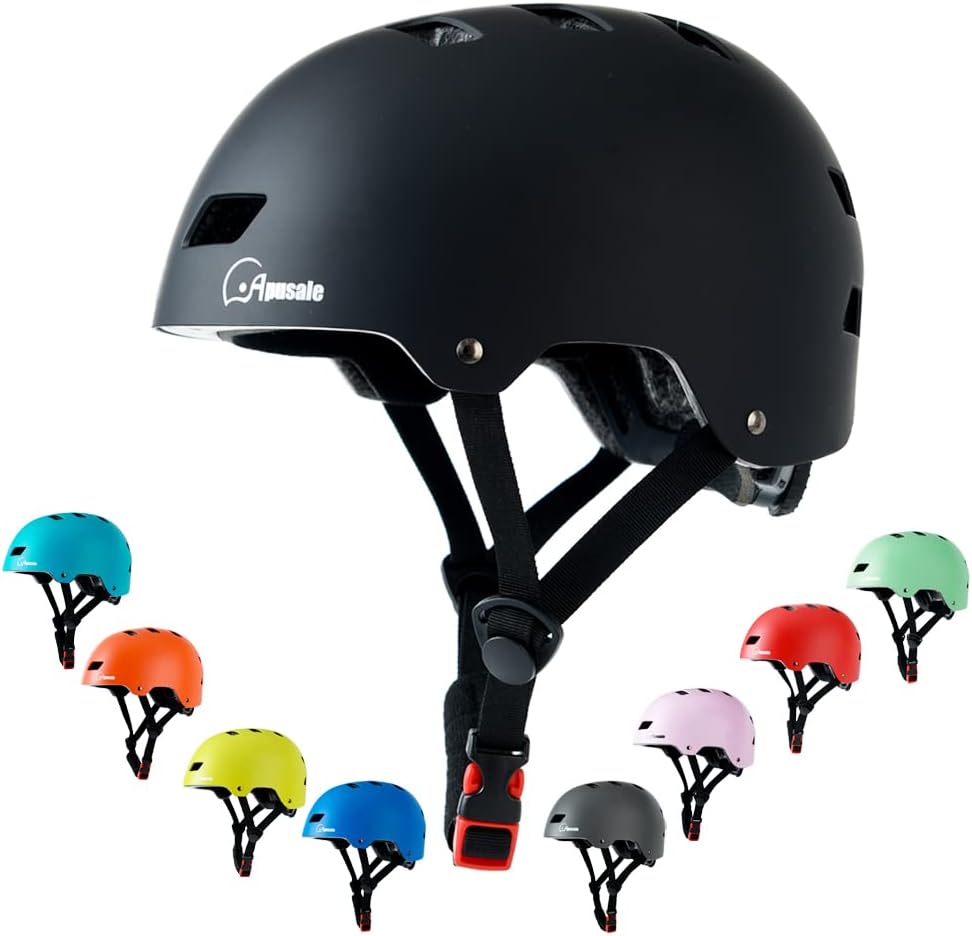 Skiennix Bike Skateboard Helmet - Adjustable Multi-Sport Protection | 3 Sizes for Adults, Youth & Kids