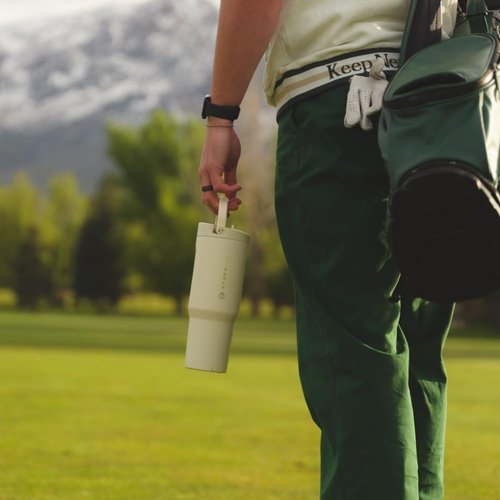 HydroJug Sport - 32oz Stainless Steel Tumbler with Straw | Vacuum Insulated & Leakproof, Cream