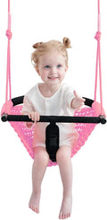 Skiennix 2-in-1 Toddler Swing - Adjustable Heavy-Duty Seat for Indoor/Outdoor Use | Pink