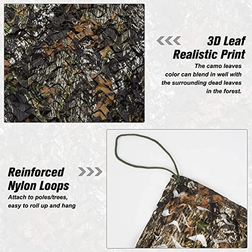Camouflage Netting for Hunting & Outdoor Use - Maple Leaf Pattern, 5ft x 65ft