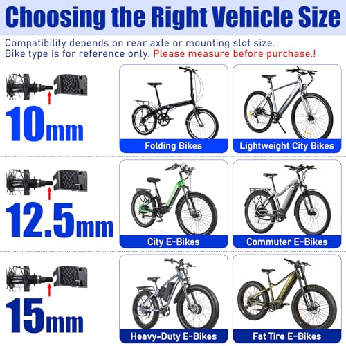 TOBWOLF U Slot Bike Rear Pedals - 12.5mm Aluminium Alloy Non-Slip Foot Pegs