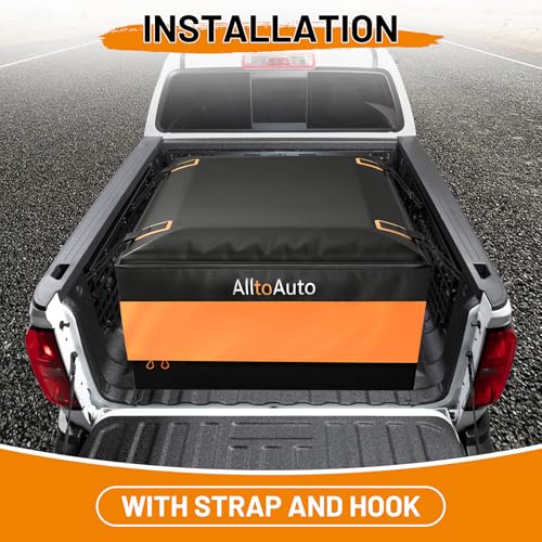 Orange/Black 38 CuFt Truck Bed Cargo Bag Waterproof Heavy Duty PVC