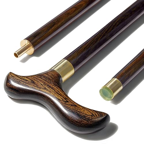 36-Inch Folding Wooden Cane for Men | Lightweight Support & Travel-Ready
