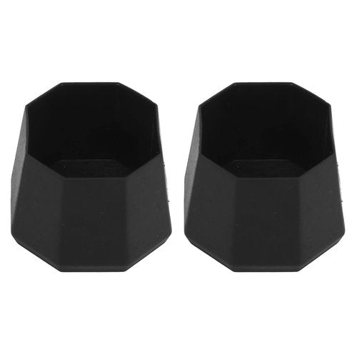 2pcs Tennis Racket Butt Cap Tennis Racket Silicone End Cover for Racquetball Racket, Black
