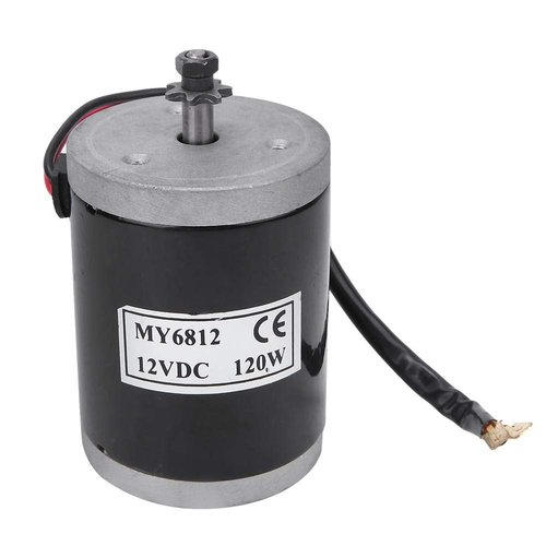 12V Motor 65W,Sprocket Belt Pulley for Scooter,Brushed Motor,MY6812 12V 120W High Speed Small Brush Motor with Belt Pulley Electric Scooter E Bike Accessory
