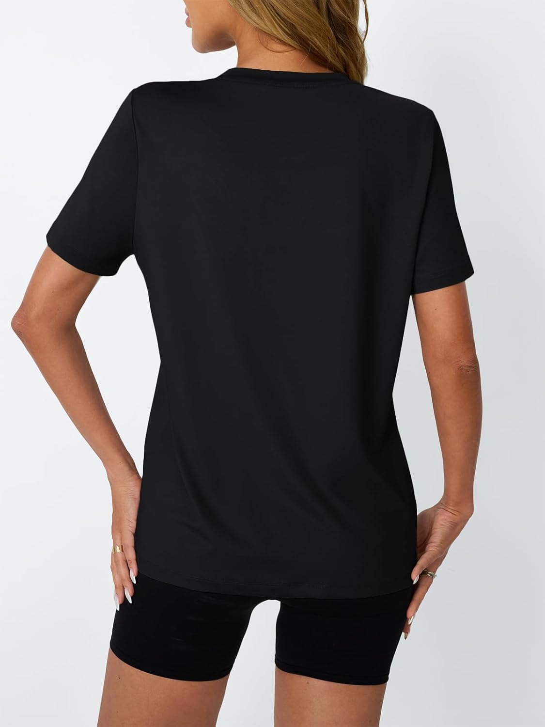AUTOMET Women's Workout Tops - Moisture-Wicking Short Sleeve Gym Shirts for Yoga & Running