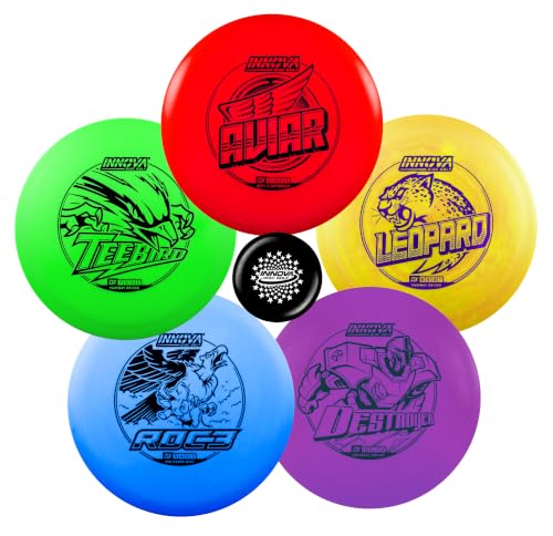Innova Disc Golf Starter Set Aviar Roc3 Leopard Teebird Destroyer with Mini Disc - Colors Vary
