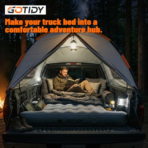 Truck Bed Air Mattress 5.5-5.8ft for Full-Size Pickup with Built-In Pump - Custom Fit for Tundra F150 Silverado Ram1500 (Without Extender)