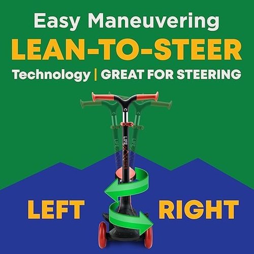 3 Wheel Scooter for Kids by [Brand Name] - Adjustable Height, Foldable Seat & LED Wheels | Safe Indoor & Outdoor Fun