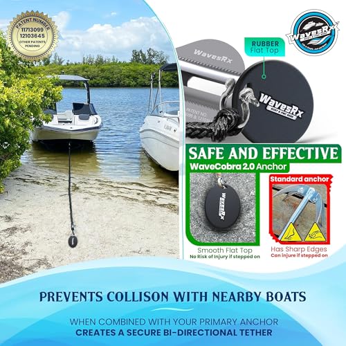 18-Inch Aluminum Beach Anchor for Boat, Kayak & Jet Ski - Ultra-Light Secure Docking
