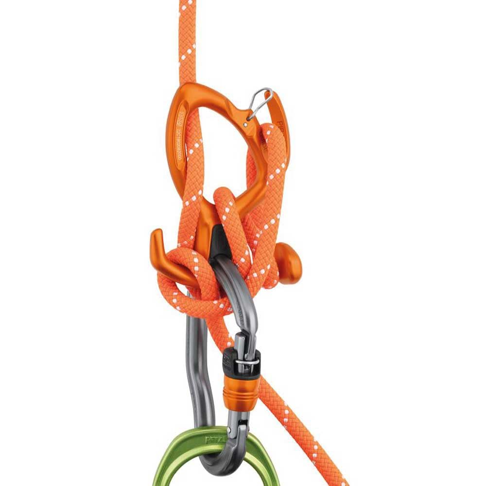 PETZL PIRANA Guide Adjustable Friction Descender for Canyoning (Orange)