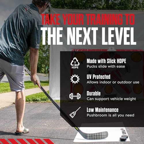Hockey Shooting Pad 24 x 48-Inch Practice Ice Surface for Shooting and Stickhandling