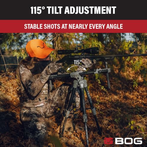 BOG FieldPod Dual-Frame Hunting Tripod with Adjustable Shooting Rest - Lightweight & Durable, Fits Rifles &