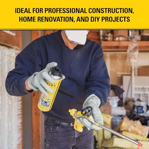 Stanley Foam Gun Cleaner Spray 12 Pack - Dissolves Uncured Polyurethane Foam