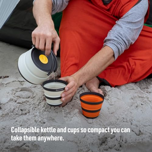 2-Person Collapsible Camping Kettle and Cups Set - Ultralight Space-Saving Cookware