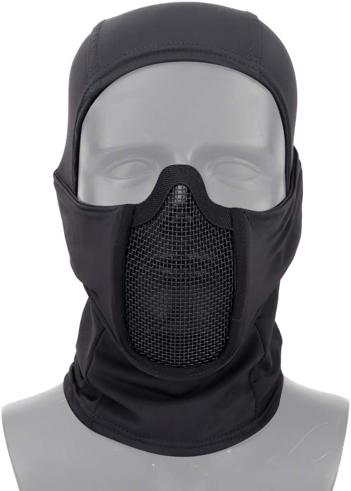 Skiennix Tactical Full Face Mask - Protective Balaclava for Motorcycle & Airsoft | Metal Mesh Design