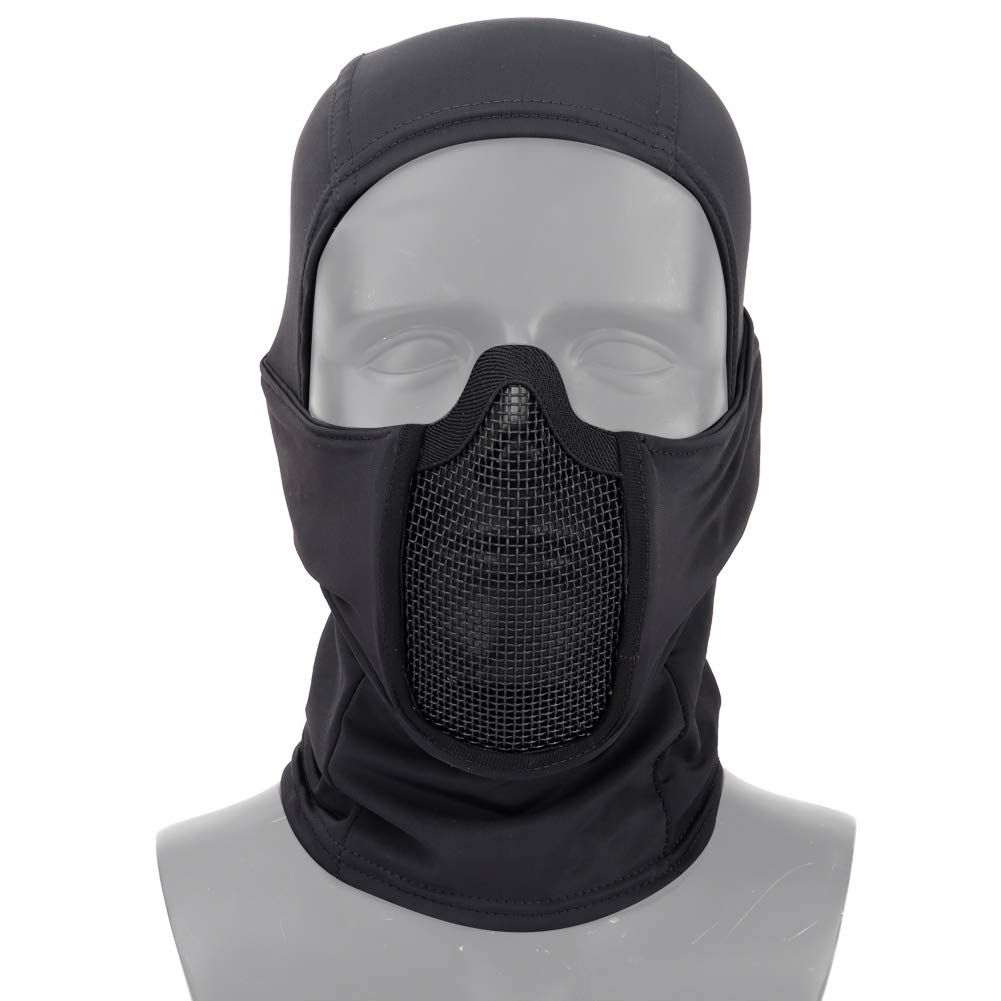 Tactical Full Face Mask Balaclava Cap Motorcycle Army Airsoft Paintball Headgear Metal Mesh Hunting Protective Mask