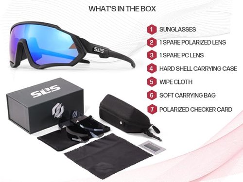 SLS3 Triathlon Cycling Glasses & Running Sunglasses Men Women. Designed by Top Triathletes. Outdoor Sports Running Glasses & Cycling Sunglasses (Pink, Green & Red Speckled, Pink Lens)