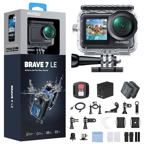 4K Action Camera with Touch Screen, EIS, Waterproof & Remote - 20MP