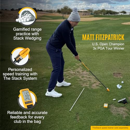 TheStack Radar Portable Golf Launch Monitor with Swing & Ball Speed Tracking