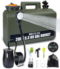 Beviliu 20L Portable Camping Shower Kit with Rechargeable Pump, Food-Grade Jug, Waterproof, Lightweight for Camping, Beach, RV, Pet