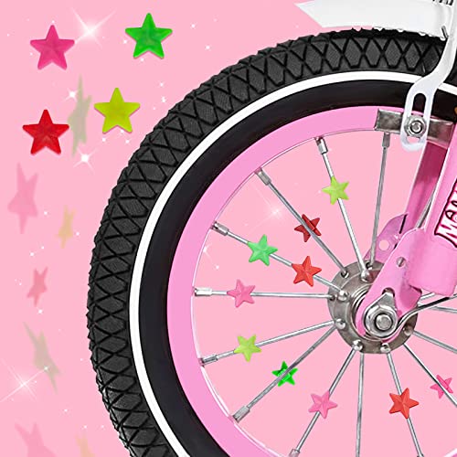 Rainbow Kids Handlebar Bicycle Basket Set with Necklace Bell Streamers and Stickers