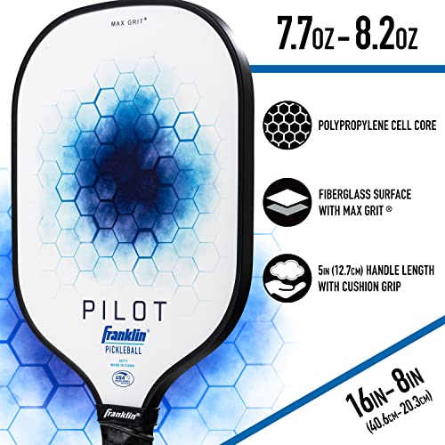 Blue Franklin Sports Pilot Pickleball Paddle - High Performance USAPA Certified