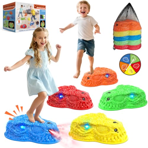 Dinosaur Stepping Stones with Lights, Sounds & Mist for Kids - Sensory Play