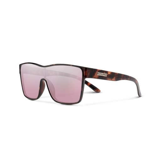 Suncloud Biff Polarized Sunglasses – 100% UV Protection – Comfortable Fit, Trendy Design – for Men & Women – Tortoise + Polarized Pink Gold Mirror Lenses