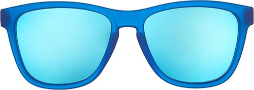 Goodr Falkor's Fever Dream Polarized Sunglasses - Dark Blue Frame with Light Blue Mirrored Lenses | UV400 Protection, Medium Size