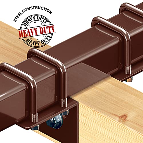 Heavy Duty Swingset Conversion Bracket 2 Pack - No Tree Needed, Brown