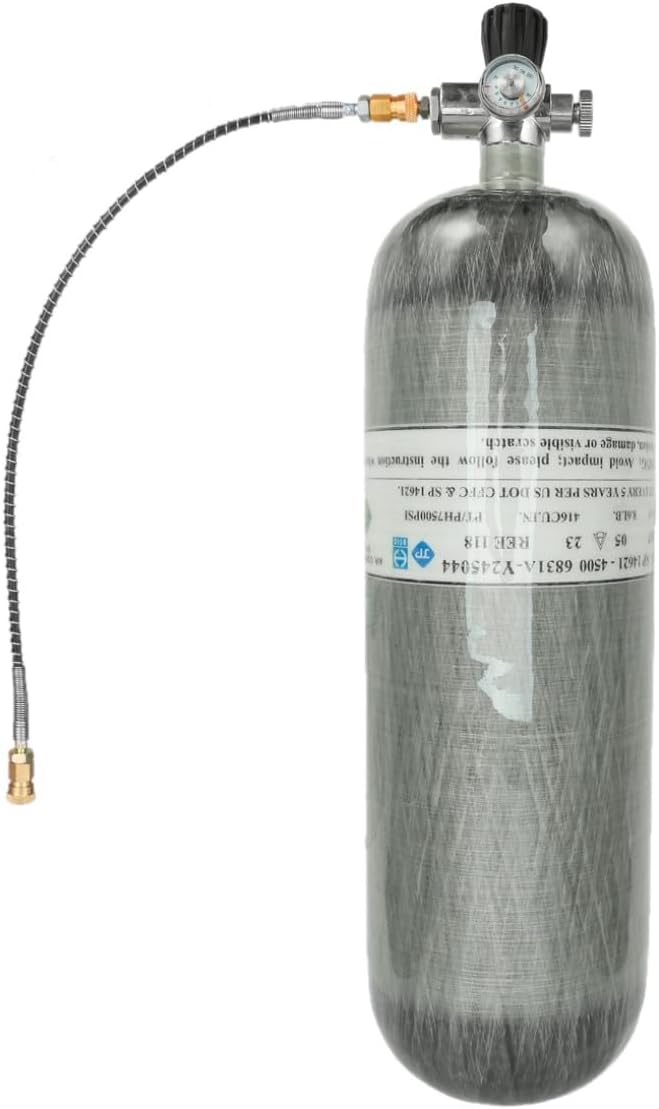 Skiennix 4500PSI Carbon Fiber Tank - 6.8L DOT Certified PCP Paintball Fill Station Cylinder