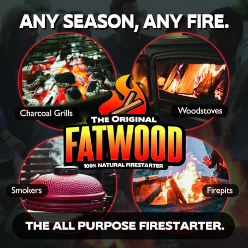 BetterWood Fatwood Fire Starters Burlap Bag 10Lb 4-Pack - Water-Resistant, Easy to Use