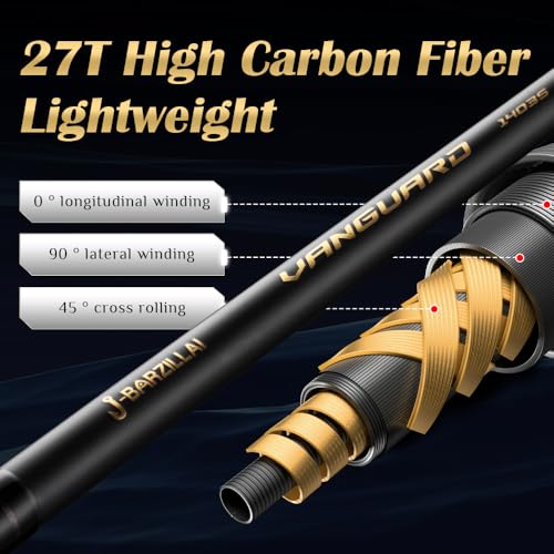 J-BARZILLAI 14ft Yellow Ultra-Light Carbon Spinning Surf Fishing Rod - Saltwater