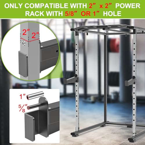 Kipika Safety Spotter Arms for 2x2 Power Racks with 5/8" or 1" Holes - Adjustable Heavy Duty Steel