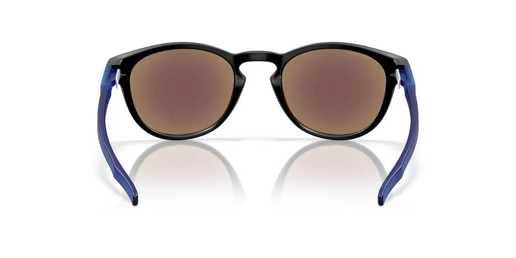 Oakley OO9349 Latch Low Bridge Fit Sunglasses, Matte Black/Prizm Sapphire, 53 mm