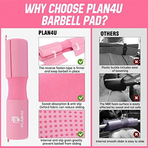 Pink Barbell Squat Pad for Bench Press - Women & Men Gym Weightlifting