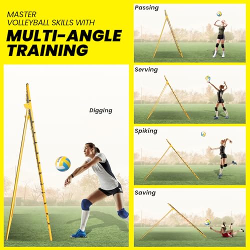 Volleyball Rebounder Net 4x7 ft with 5 Rebound Angles Practice Equipment