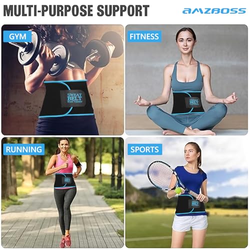 Waist Trainer for Women Belly Fat Loss Sweat Band Black Medium