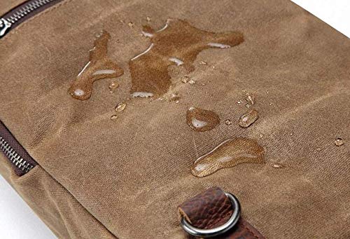 Lmagice Men's Sling Backpack Waxed Canvas Crossbody Bag Casual Daypacks